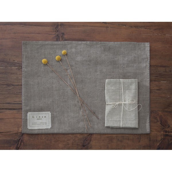 4 linasest salvrätikust koosnev komplekt Grey Lines, 43 x 43 cm - Really Nice Things-image-3