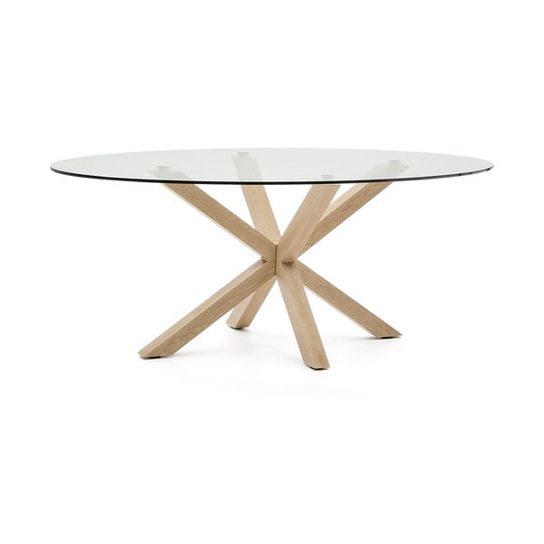 Söögilaud klaasist pealispinnaga 100x200 cm Argo - Kave Home