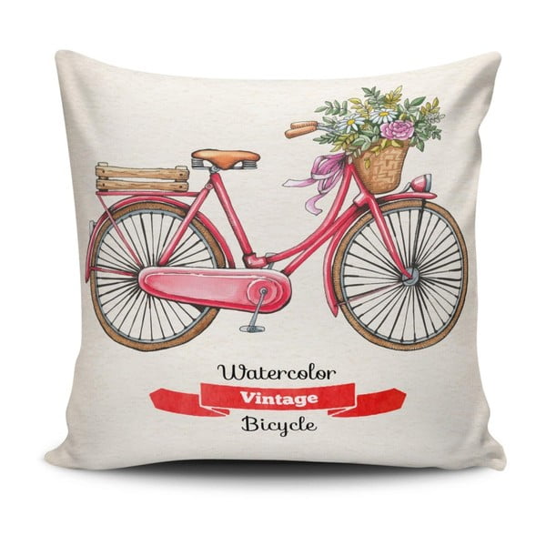 Polštář s příměsí bavlny Cushion Love Bycicle, 45 x 45 cm
