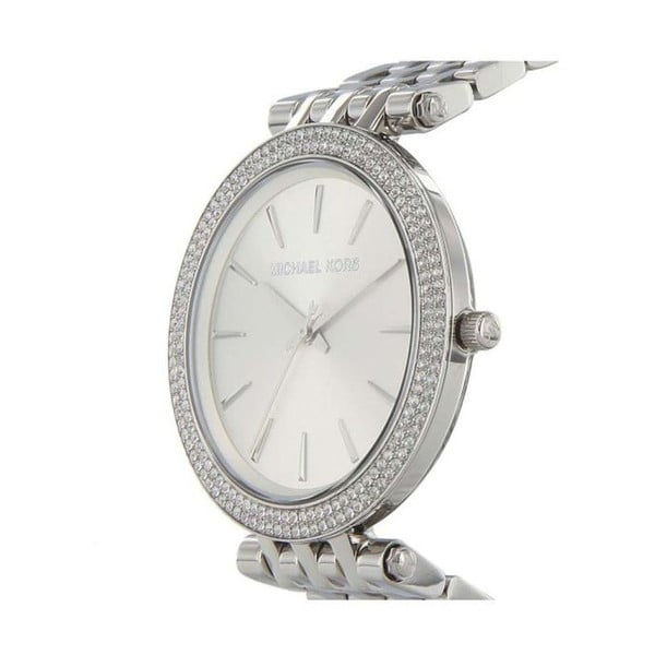 Dámské hodinky stříbrné barvy s kamínky Michael Kors-image-2