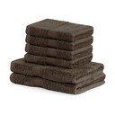 2 tumepruuni rätiku ja 4 rätiku komplekt Pruunid rätikud Bamby - DecoKing