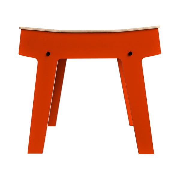 Oranžová stolička/stolek s úložným prostorem rform Pi