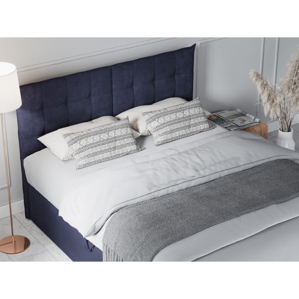 Tumesinine kastipedelvoodi koos panipaigaga 200x200 cm Echaveria - Mazzini Beds-image-1
