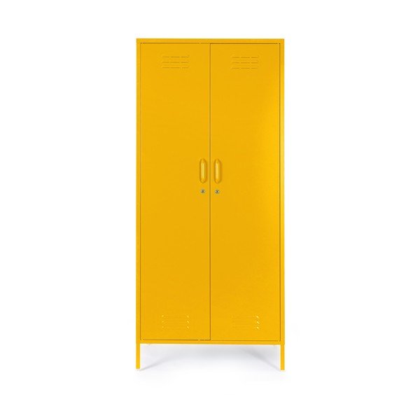 Kollane metallist lukustatav kapp 80x185x50 cm Cambridge - Yes Everyday