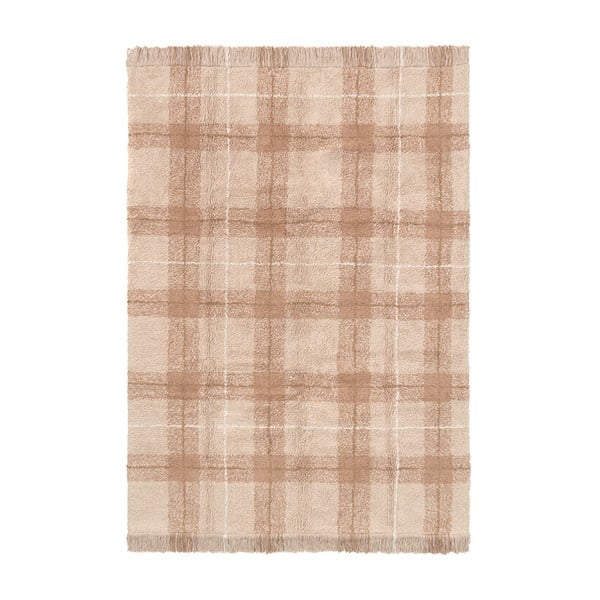 Heleroosa pestav/käsitsi kootud puuvillane vaip 90x120 cm Tartan Rose - Lorena Canals