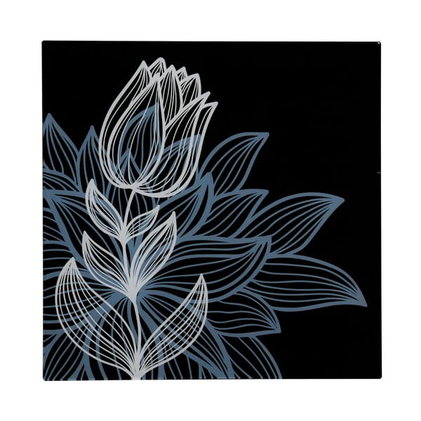 Skleněný obraz Black Tulip, 30x30 cm