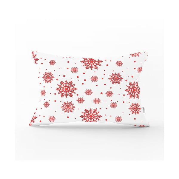 Jõulupadjapüür Punased lumehelbed, 35 x 55 cm - Minimalist Cushion Covers