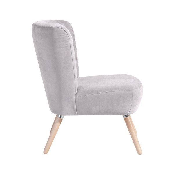 Světle šedé  křeslo Max Winzer Neele Velor-image-1