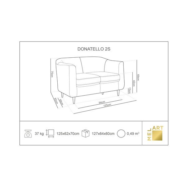 Grafitově šedá sametová pohovka Kooko Home Glam, 125 cm-image-1