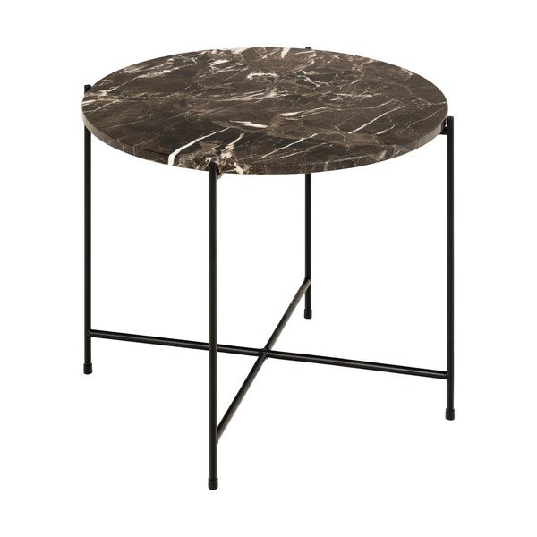 Ümmargune abilaud marmorist pealispinnaga ø 52 cm Avila - Actona