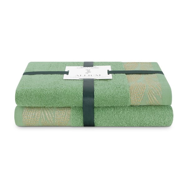 Helerohelised froteest puuvillased käterätid ja saunalinad komplektis 2 tk Allium – Restilo