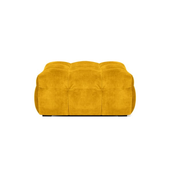 Kollane sametist puff Vesta - Windsor & Co Sofas-image-3