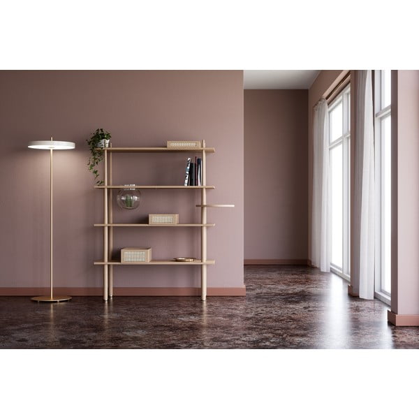 Valge timmitav LED põrandalamp metallist lambivarjundiga (kõrgus 151 cm) Asteria Floor - UMAGE-image-3