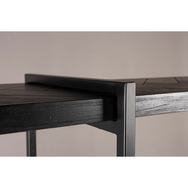 Must raamaturiiul eksootilisest puidust 140x146 cm Class - Dutchbone-image-3