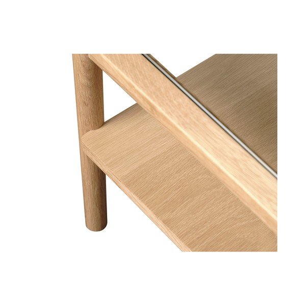 Klaaspinnaga puiduvärvi diivanilaud 41x60 cm Elba - Unique Furniture-image-3