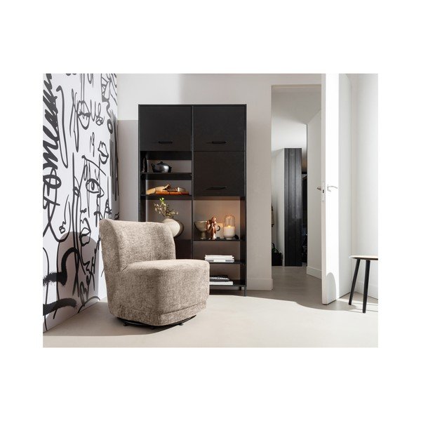 Helepruun sametist tugitool Atty - WOOOD-image-1