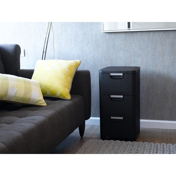 Tumepruun plastikust madal vannitoakapp 33x60 cm Style - Curver-image-1