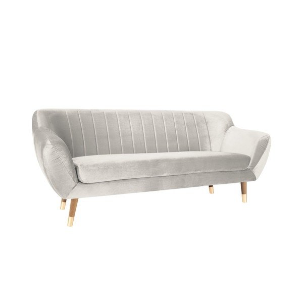 Kreemjas sametne diivan , 188 cm Benito - Mazzini Sofas-image-2