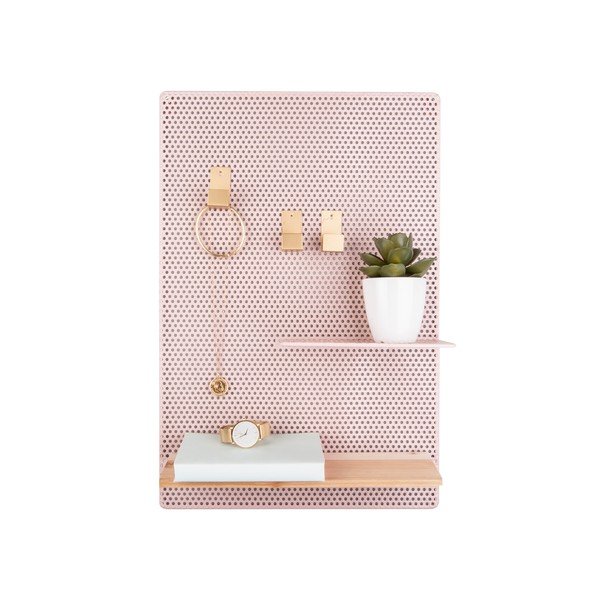 Heleroosa metallist teadetetahvel , 34,5 x 52,5 cm Perky - PT LIVING-image-2