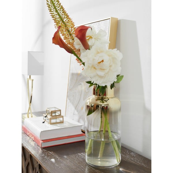 Käsitsi puhutud kuldset värvi klaasvaas , kõrgus 35 cm Uma - Westwing Collection-image-1