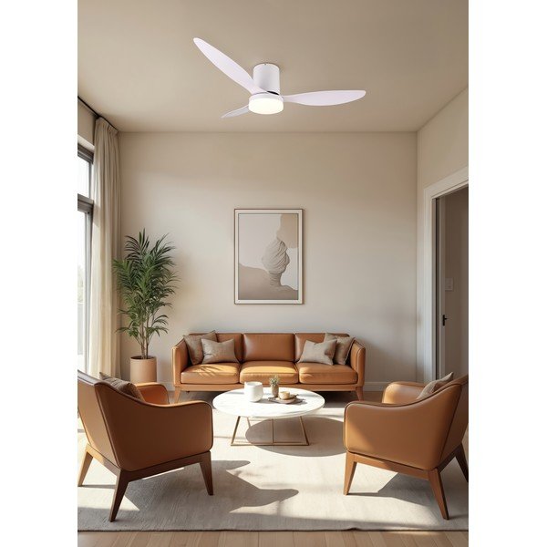 Matt valge LED-laevalgusti ø 132 cm Göteborg - Reality-image-1