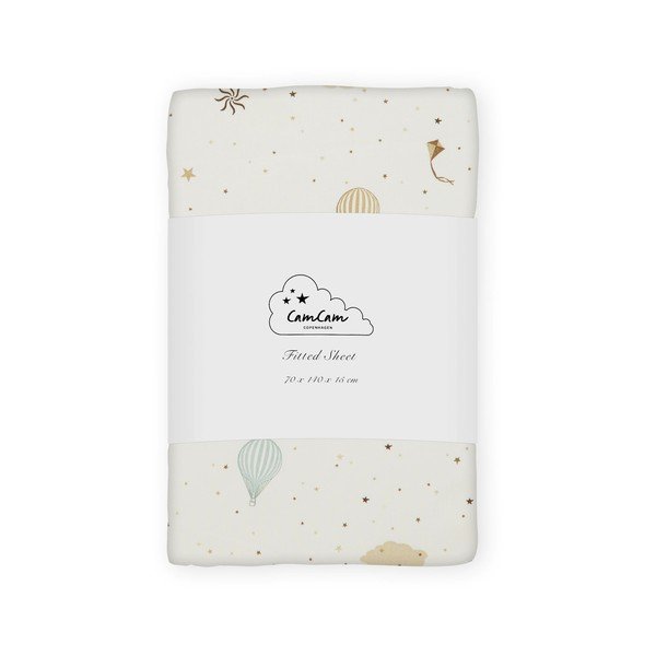 Elevandiluu värvi orgaanilisest puuvillast beebide voodilina 70x140 cm Dreamland - Cam Cam Copenhagen