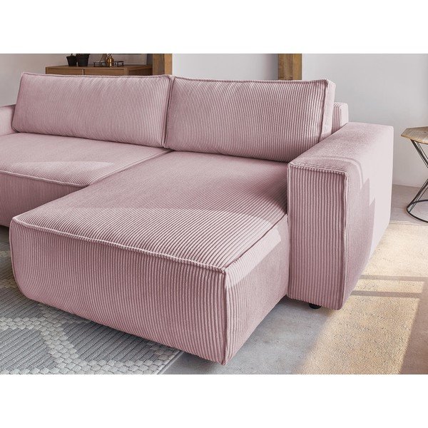 Heleroosa velvetist nurgadiivanvoodi, muutuv Nihad - Bobochic Paris-image-1