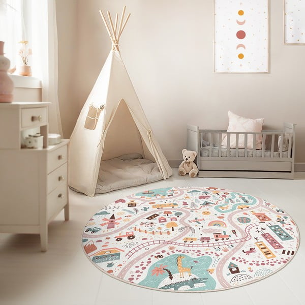 Pestav laste mänguvaip ø100 cm Furry World - Mila Home-image-2
