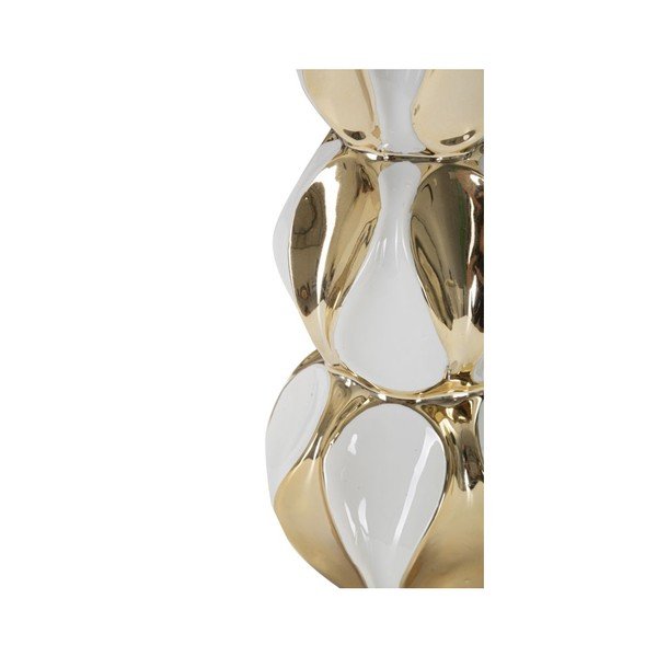 Valge/kuldne keraamiline laualamp tekstiilist varjuga (kõrgus 46 cm) Glam Balls - Mauro Ferretti-image-2