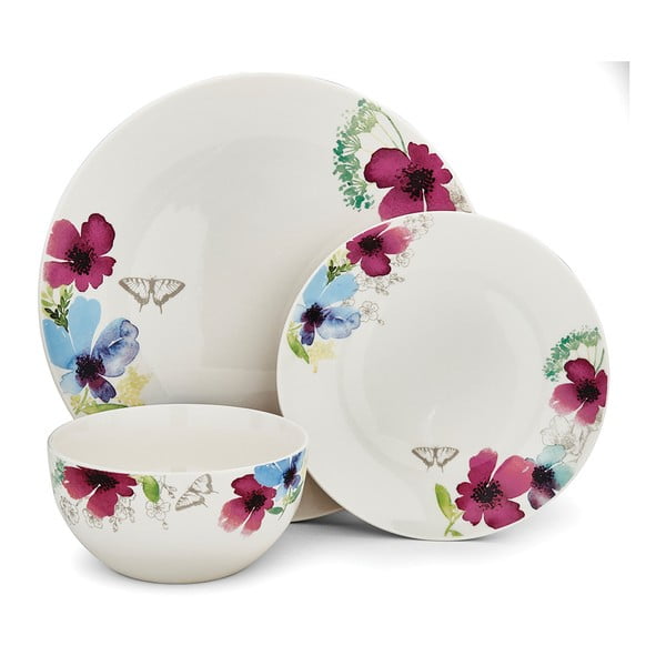 3dílný set nádobí z porcelánu Cooksmart England Chatsworth Floral