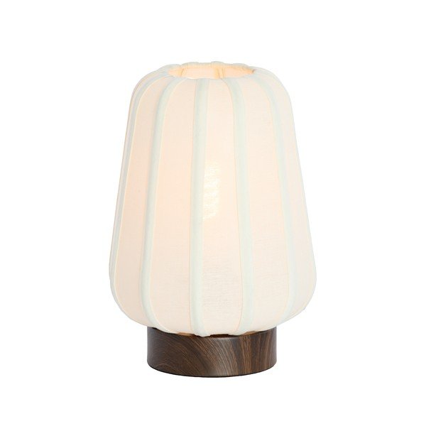Valge metallist laualamp tekstiilist varjuga (kõrgus 29 cm) Bibia - Light & Living-image-2