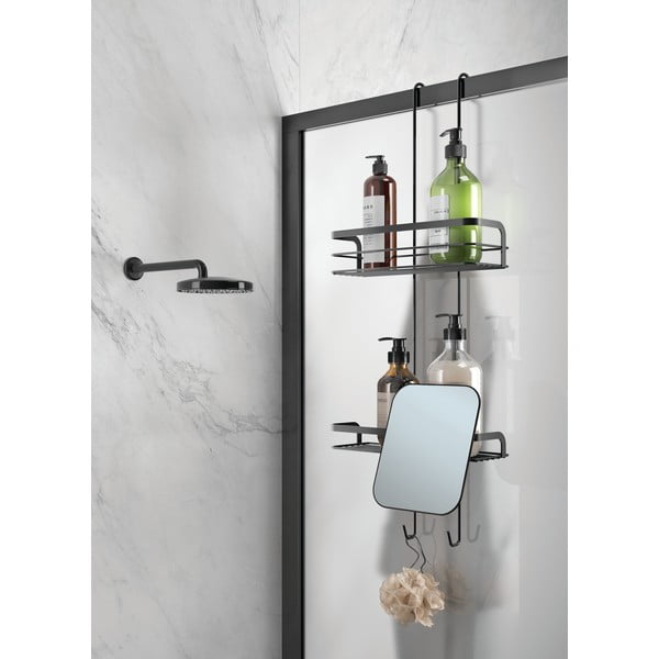 Matt must terasest rippuv vannitoa riiul Lava - Metaltex-image-3