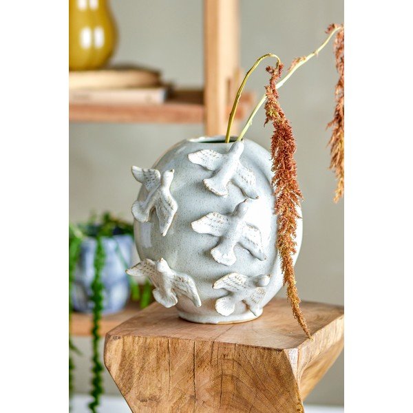 Kreem kivikeraamikast vaas (kõrgus 25 cm) Abira - Bloomingville-image-1