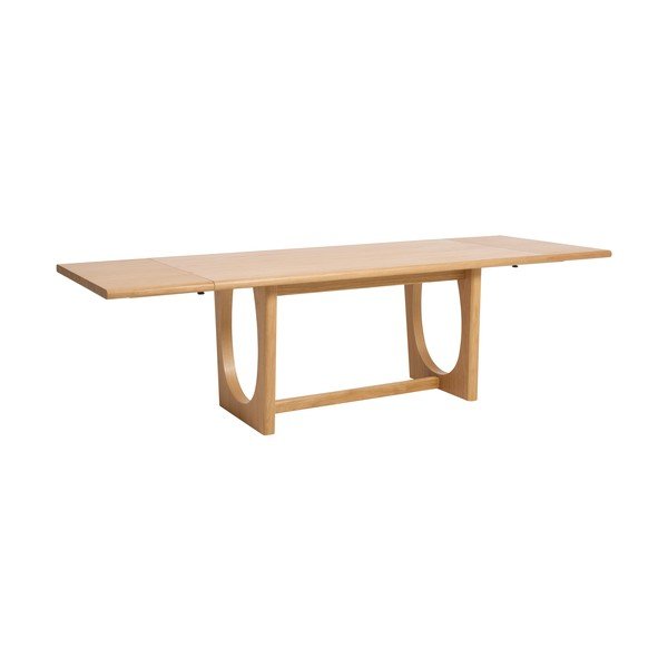 Pikendatav söögilaud tammepuust dekooriga 95x180 cm Flow - Unique Furniture-image-3