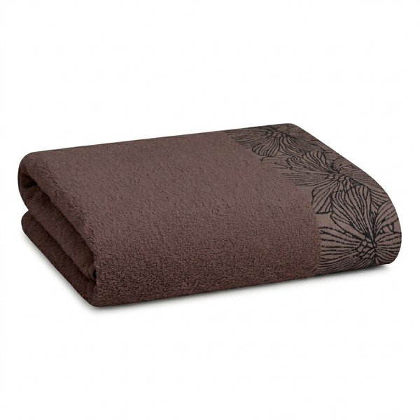 Pruun frotee-puuvillane rätik 50x100 cm Valencia - My House