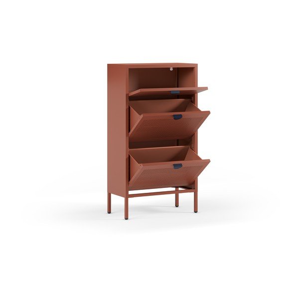 Metallist kingariiul terrakota värvi 60x110x30 cm Sayla - Marckeric-image-3
