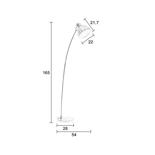 Měděná stojací lampa White Label Blush-image-1