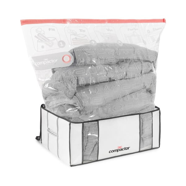 Vaakumtugevdatud kangast hoiukast riietele 65x50x26,5 cm Life – Compactor-image-4