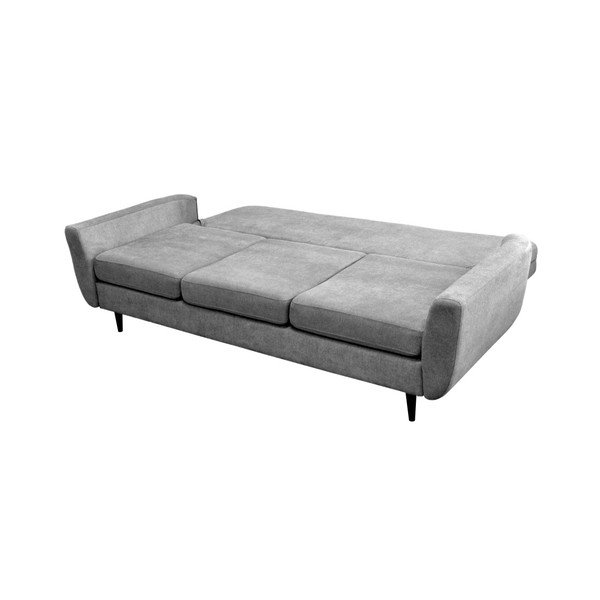 Šedá trojmístná rozkládací pohovka s černými nohami Mazzini Sofas Jasmin-image-4