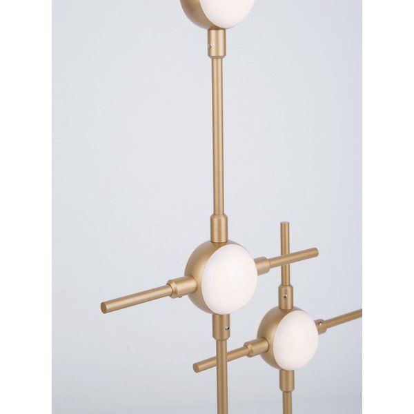 Kuldse värvi metallist LED-laualamp akrüülklaasist varjuga (kõrgus 52 cm) Atomo - Nova Luce-image-3