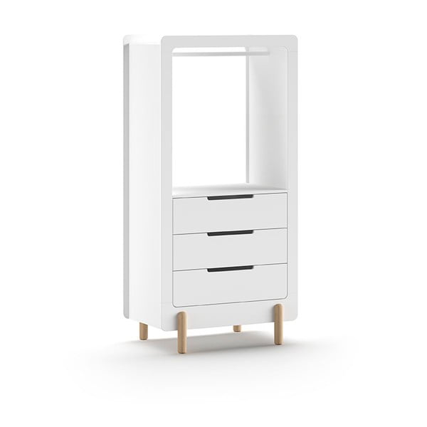 Valge laste riidekapp 88x180x57 cm Smile - Vipack