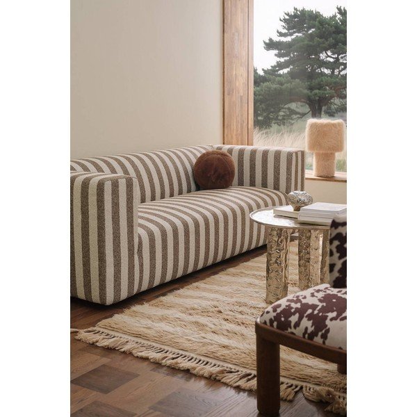Pruun/kreemikas šenilldiivan 220 cm Lisa - Ellos Home-image-1