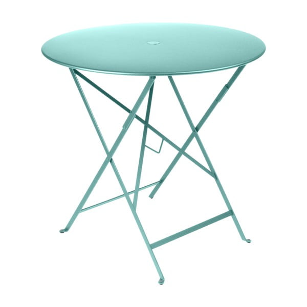 Modrý zahradní stolek Fermob Bistro, ⌀ 77 cm