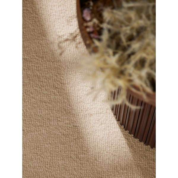 Käsitsi kootud villane ümmargune vaip naturaalses värvitoonis ø 160 cm Puristic Knots - Elle Decoration-image-3