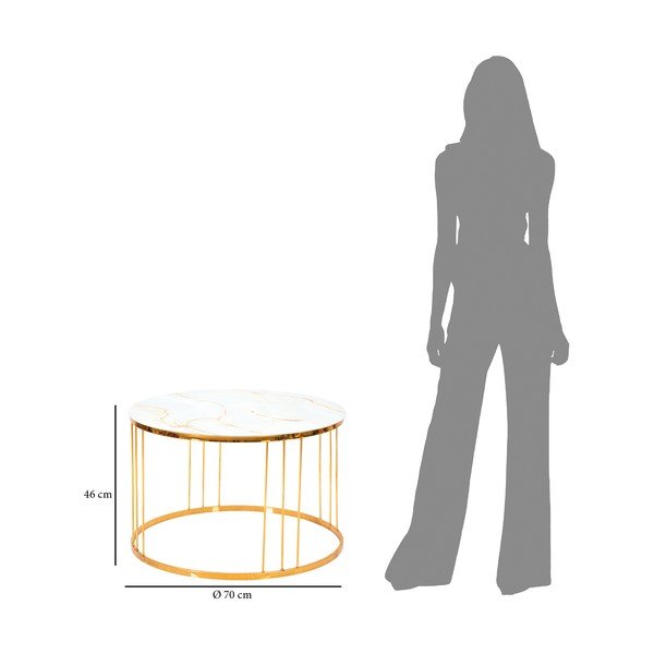 Kuldne kohvilaud , ⌀ 70 cm Simple Paris - Mauro Ferretti-image-3