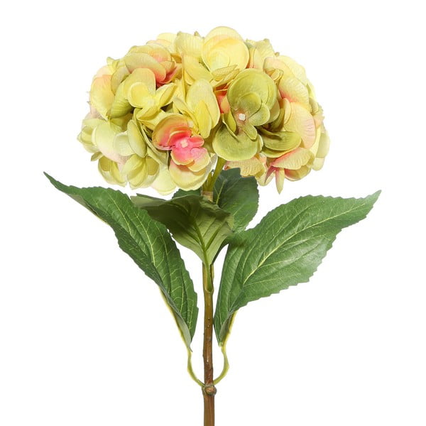 Umělá květina s růžovo-zelenými květy Ixia Hydrangea, výška 68 cm