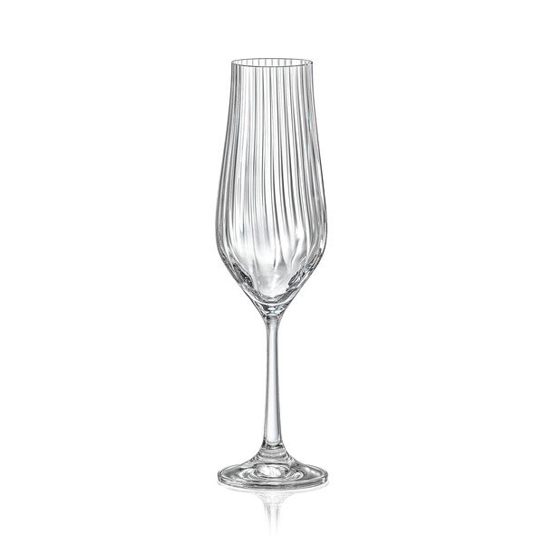 6 šampanjaklaasi komplekt, 170 ml Tulipa Optic - Crystalex