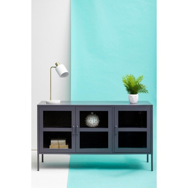 Hall terasest vitriinkapp 140x80x45 cm Acier - Premier Housewares-image-2