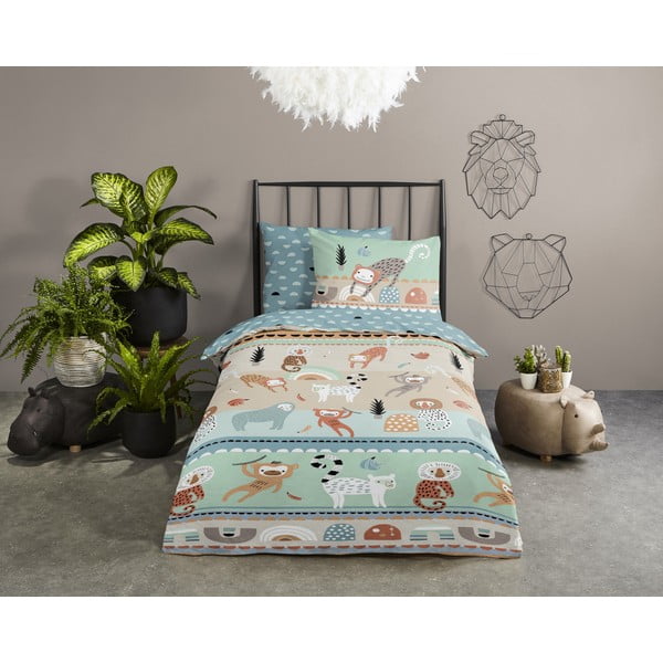 Puuvillane laste pikendatud voodipesu üheinimesevoodile 140x220 cm Play - Good Morning-image-1