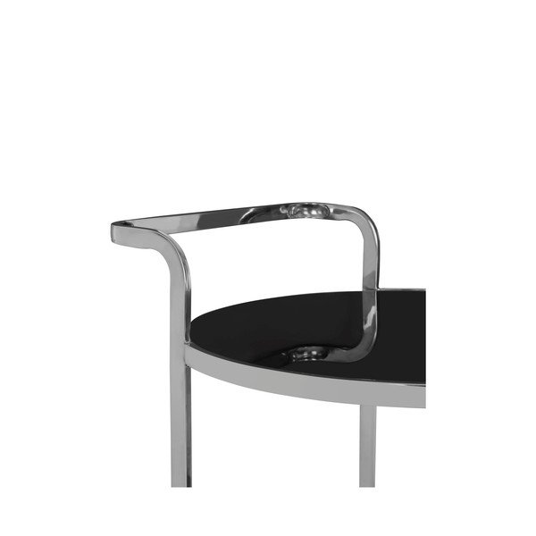 Ratastel serveerimislaud klaasist lauaplaadiga ø 50 cm Ackley - Premier Housewares-image-3